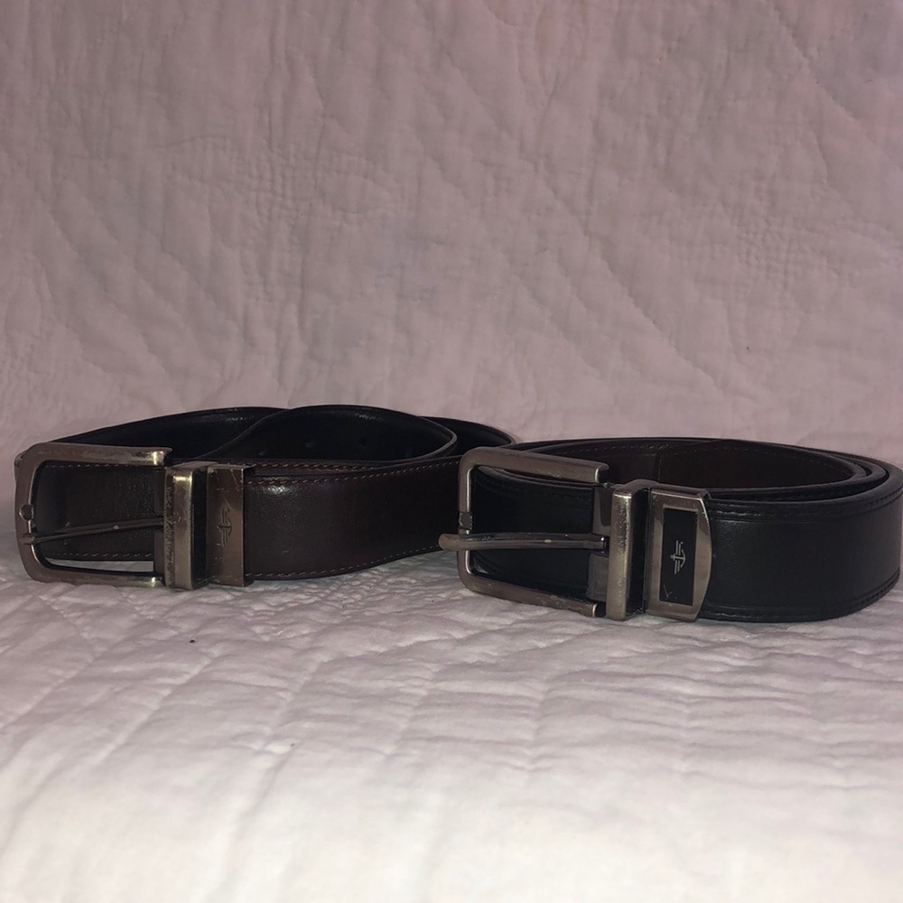 Chaps Brown and Black Dress Belts